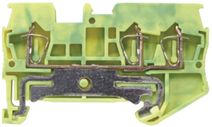 Клемма заземления пружинная самозажимная проходная JUT3-2.5/1-2PE