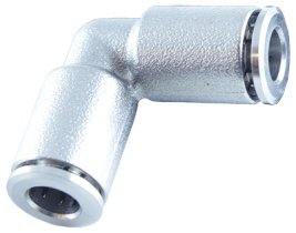 Угловой круглый фитинг металлический ТТУМ