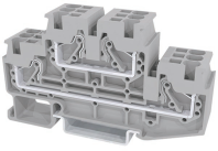 Клемма пружинная двухъярусная самозажимная проходная JUT14-2.5/2