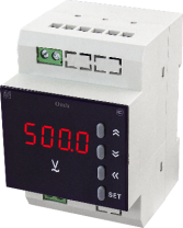 Вольтметр однофазный на DIN-рейку с интерфейсом RS-485 Omix D3-V1-1-RS485-N2