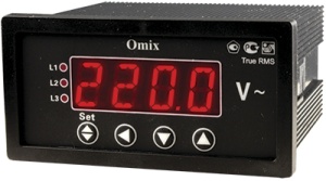 Вольтметр трехфазный щитовой Omix P94-V1-3-N3