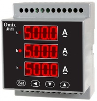 Амперметр трехфазный на DIN-рейку Omix D4-A3-3