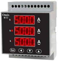 Амперметр трехфазный на DIN-рейку Omix D4-A3-3