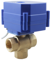 Кран шаровой трехходовой неполнопроходной с электроприводом AR350-3