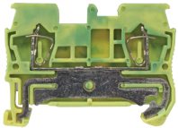 Клемма заземления пружинная самозажимная проходная JUT3-2.5PE